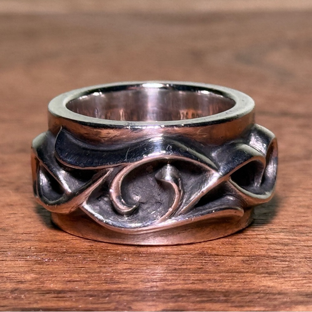 CHROME HEARTS Scroll Spacer Band Craft Sterling Silver .925 Size 8.25 (M)